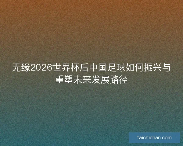 无缘2026世界杯后中国足球如何振兴与重塑未来发展路径