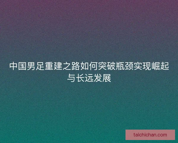 中国男足重建之路如何突破瓶颈实现崛起与长远发展